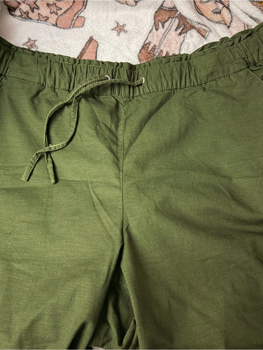 Levi's Olive Green Cropped Drawstring Pants